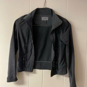 Dusty blue crop jacket anthropology